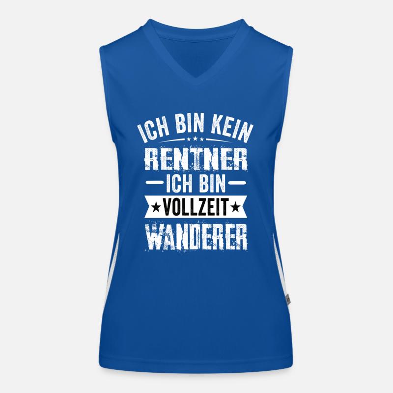 Ich Bin Kein Rentner Ich Bin Vollzeit Wanderer Funktionelles Kontrast-Tank Top für Frauen