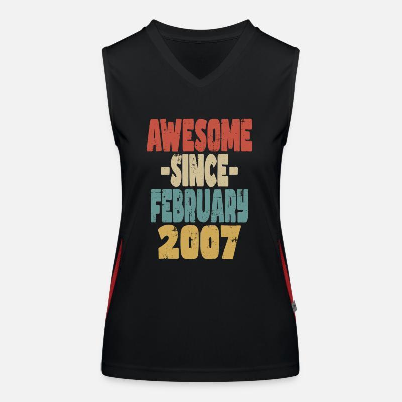 Awesome February 2007 Women's Functional Contrast Tank Top
