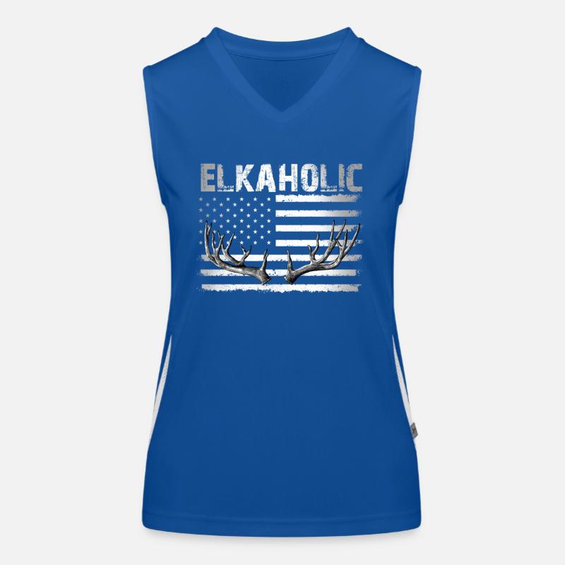 Elchjagd Elkaholic Jäger Funktionelles Kontrast-Tank Top für Frauen