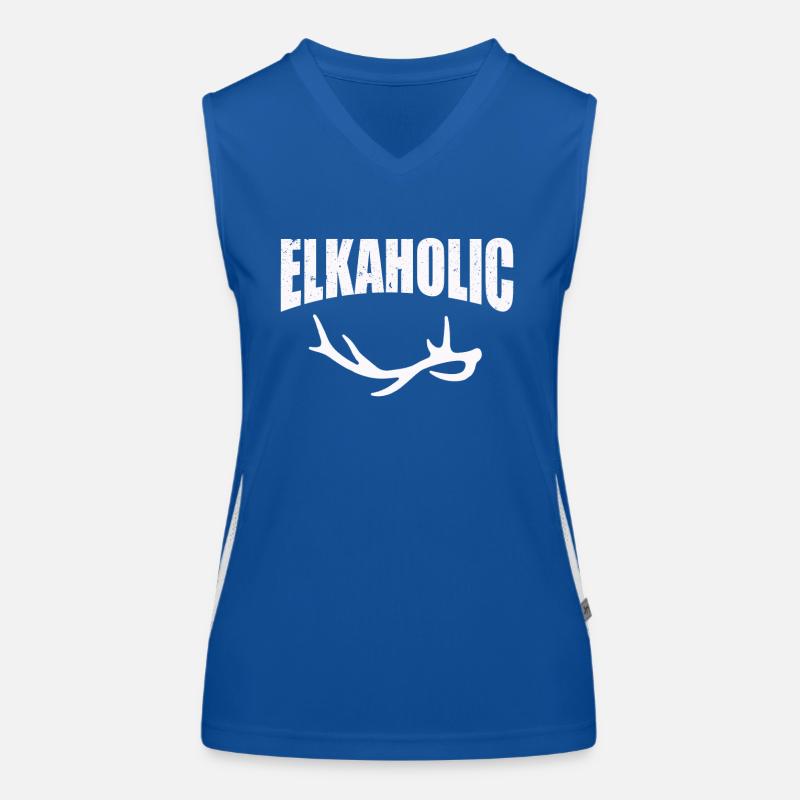 Elchjagd Elkaholic Jäger Funktionelles Kontrast-Tank Top für Frauen