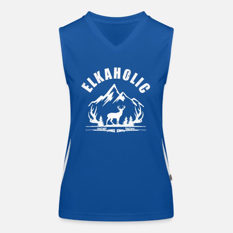 Elchjagd Elkaholic Jäger Funktionelles Kontrast-Tank Top für Frauen