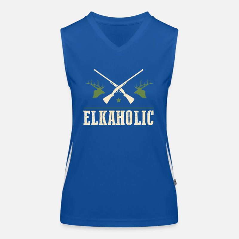 Elchjagd Elkaholic Jäger Funktionelles Kontrast-Tank Top für Frauen
