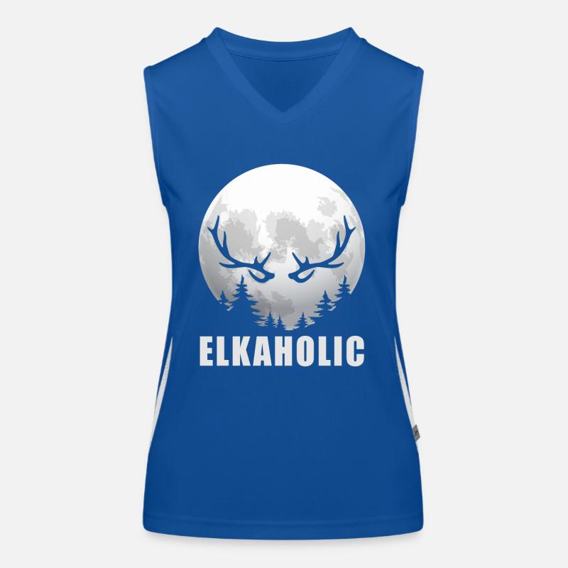 Elchjagd Elkaholic Jäger Funktionelles Kontrast-Tank Top für Frauen