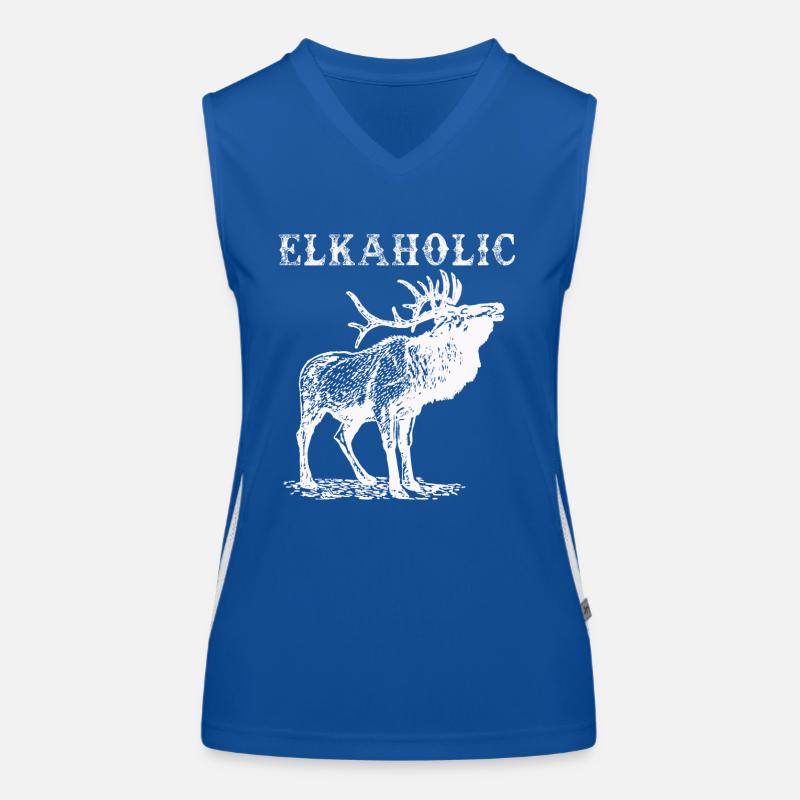 Elchjagd Elkaholic Jäger Funktionelles Kontrast-Tank Top für Frauen
