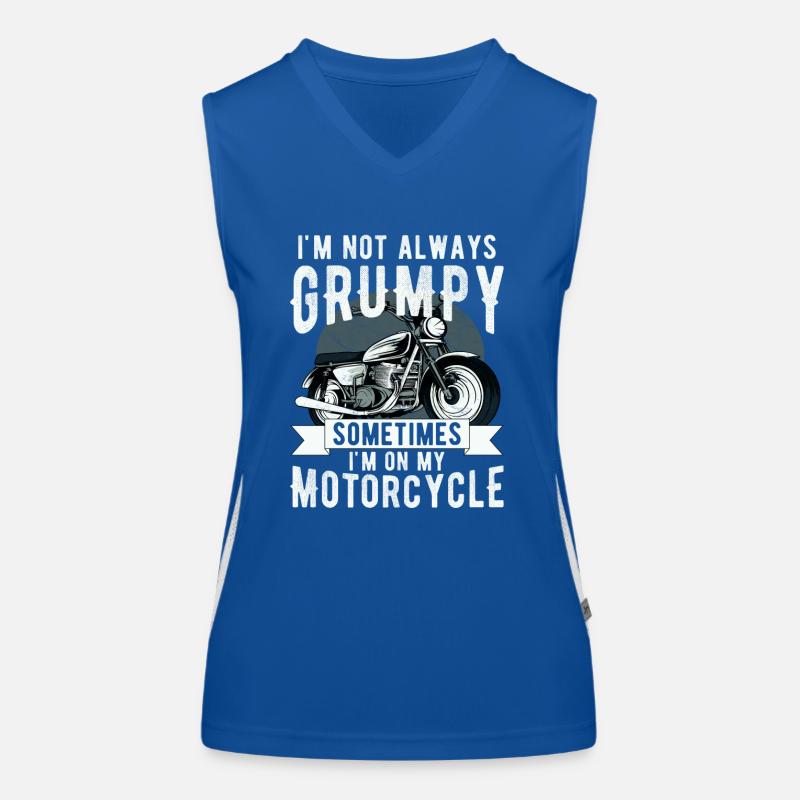 Ich bin nicht immer mürrisch, manchmal bin ich auf der Kippe Funktionelles Kontrast-Tank Top für Frauen