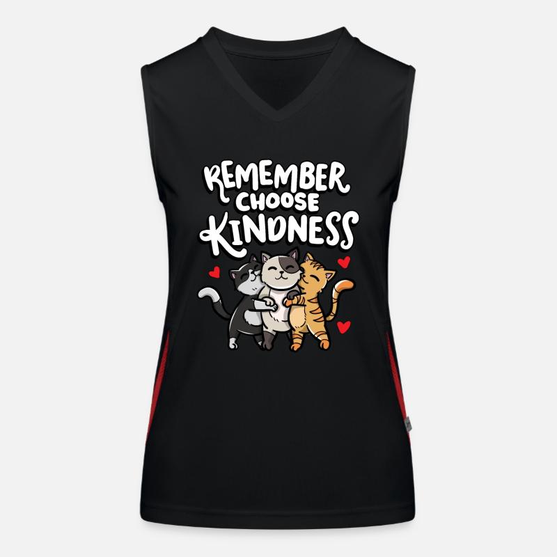 Erinnern Sie Sich Wählen Freundlichkeit Kind Funktionelles Kontrast-Tank Top für Frauen