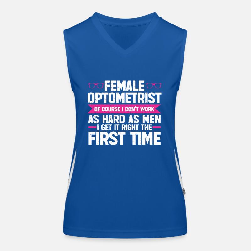 Optometrist Optiker Optometrie Funktionelles Kontrast-Tank Top für Frauen