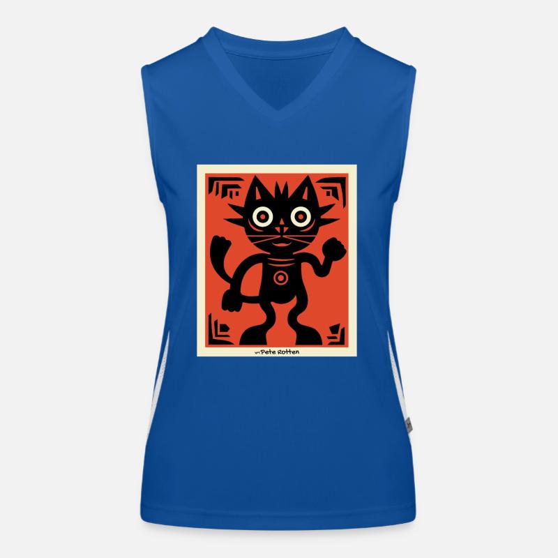 Chat d’art moderne Débardeur respirant contrasté Femme