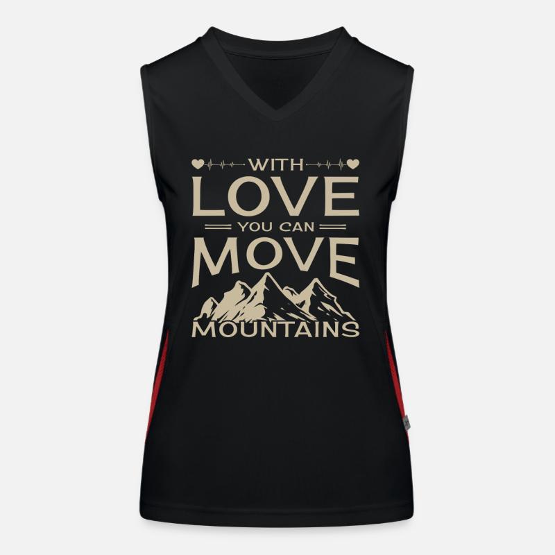 Romantic Love Quote Powerful Message for Couples Women's Functional Contrast Tank Top