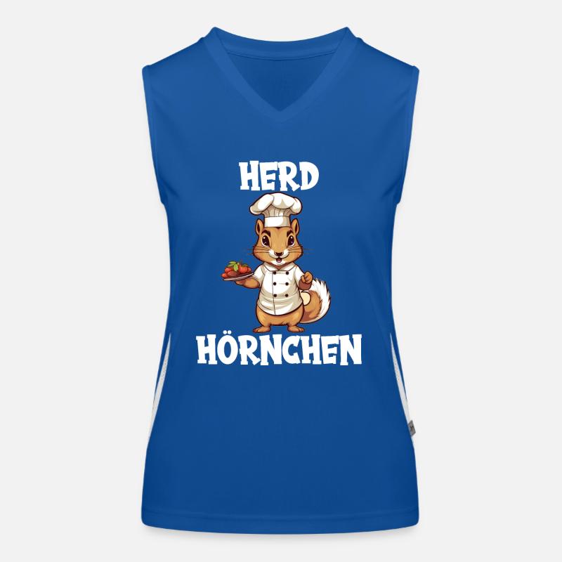 Erdhörnchen kochen Koch Kochmütze Herdhörnchen Funktionelles Kontrast-Tank Top für Frauen