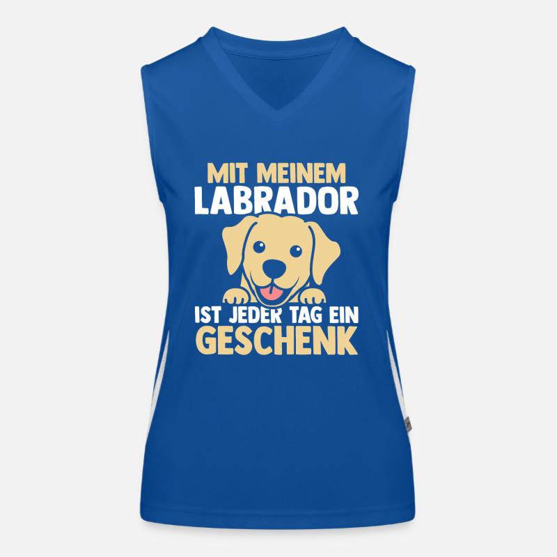 Hund Labrador Funktionelles Kontrast-Tank Top für Frauen