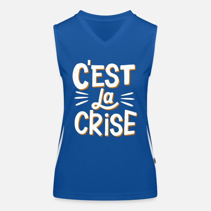 C'est la crise Débardeur respirant contrasté Femme