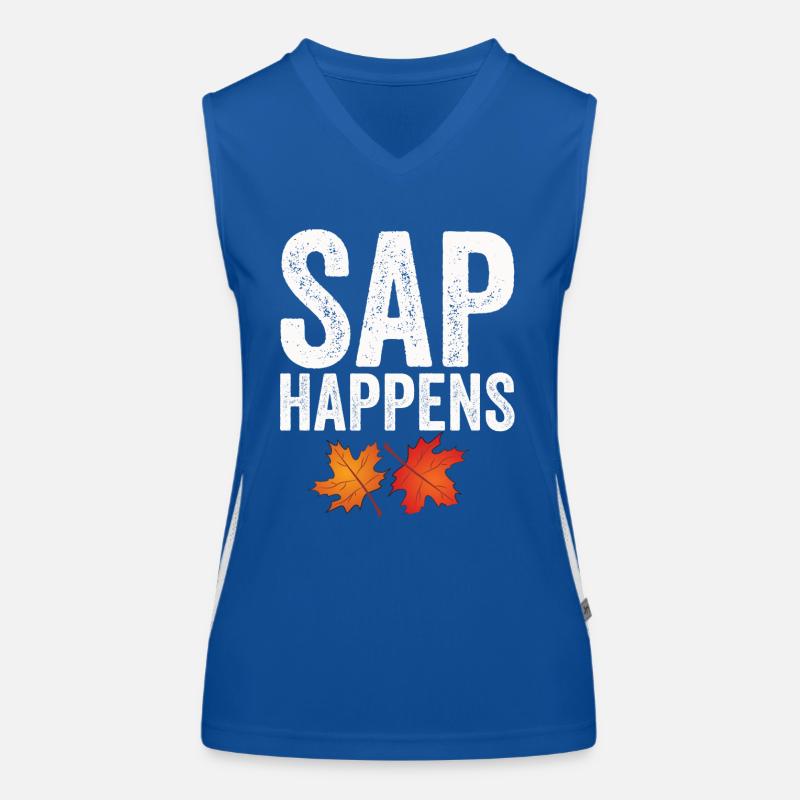Maple Syrup Tree Tapping Funny Autumn Women's Functional Contrast Tank Top