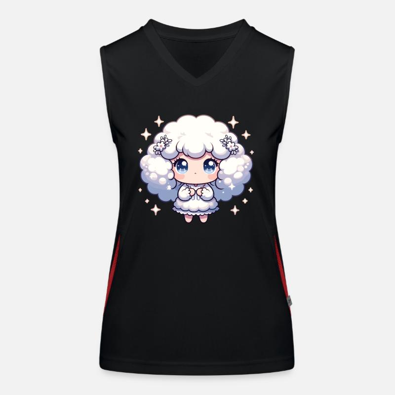 Jungfrau Sternzeichen Kawaii Charakter Geburtstagsgeschenk Funktionelles Kontrast-Tank Top für Frauen