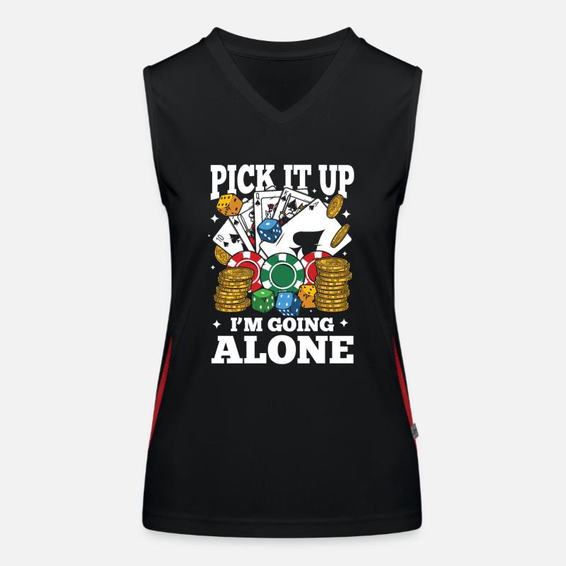 Pick It Up I'm Going Alone Funktionelles Kontrast-Tank Top für Frauen