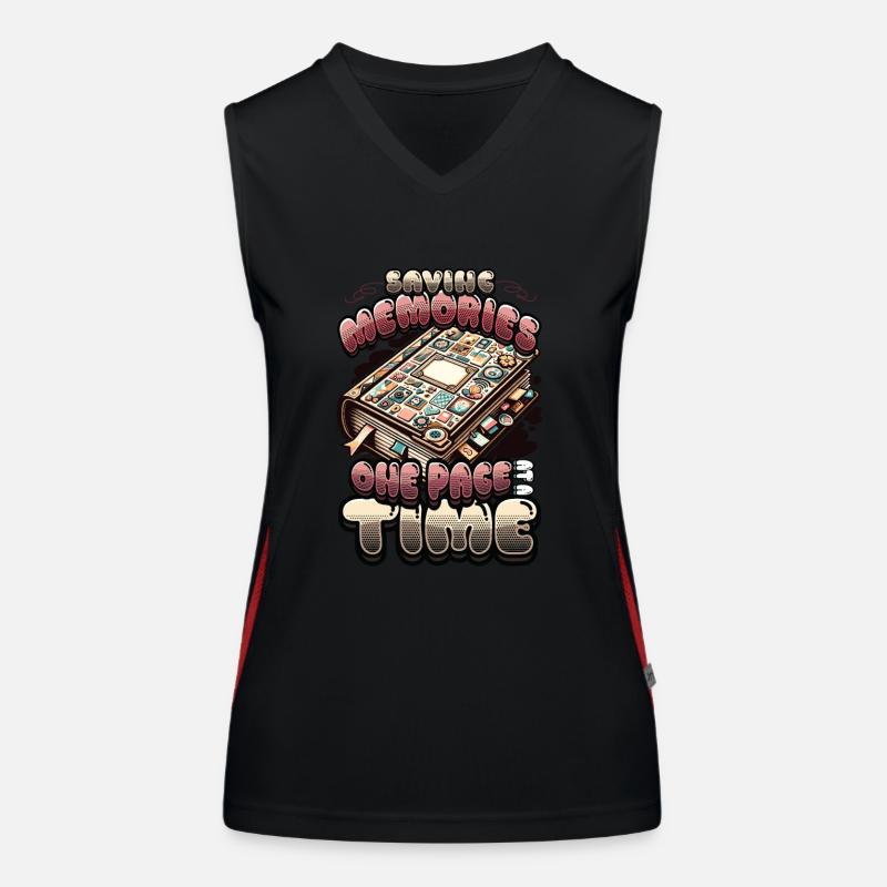 Mädchen Scrapbooking Enthusiast Scrapbook Funktionelles Kontrast-Tank Top für Frauen