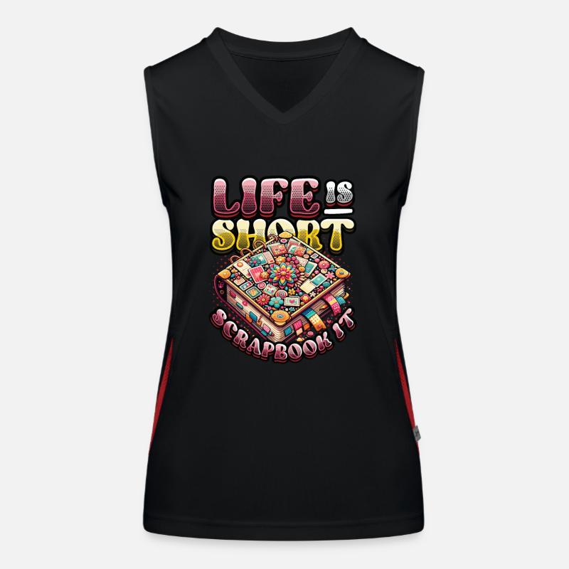 Mädchen Scrapbooking Enthusiast Scrapbook Funktionelles Kontrast-Tank Top für Frauen