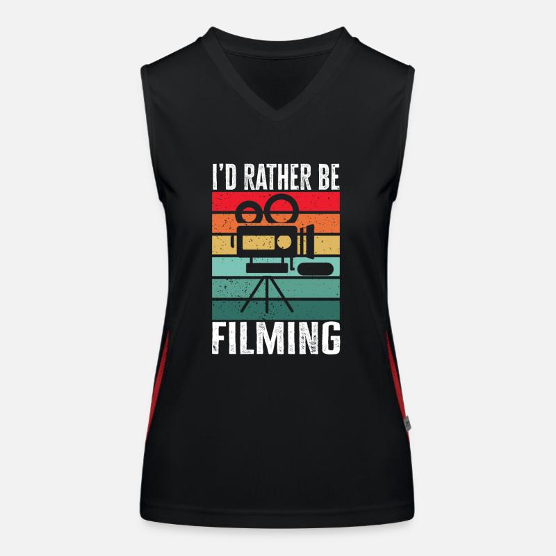 Video Editor Filmmaker Videographer Women's Functional Contrast Tank Top