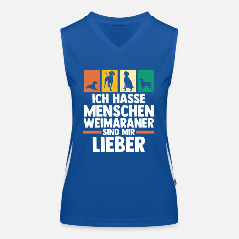 Hund Weimaraner Funktionelles Kontrast-Tank Top für Frauen