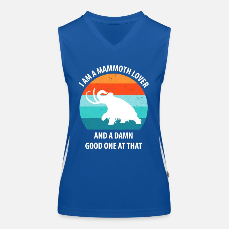 Lustiges Mammut Steinzeit Eiszeit Design Urzeit Funktionelles Kontrast-Tank Top für Frauen