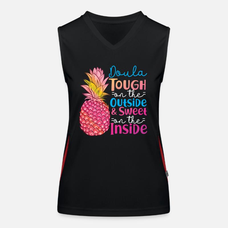 Doula Birth Worker Pineapple Doula Funktionelles Kontrast-Tank Top für Frauen