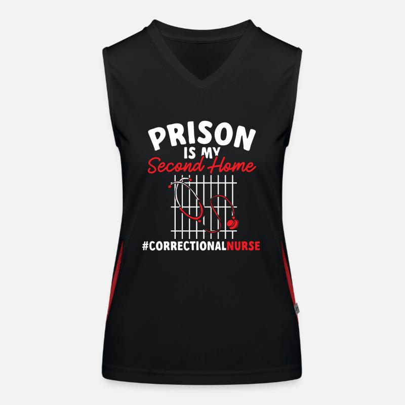 Nurse Penitentiary Prison Women's Functional Contrast Tank Top