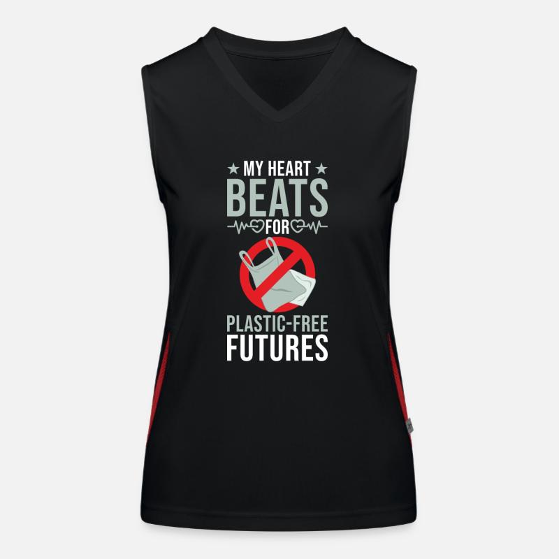 Environmental Activist Green Environment Plastic Women's Functional Contrast Tank Top