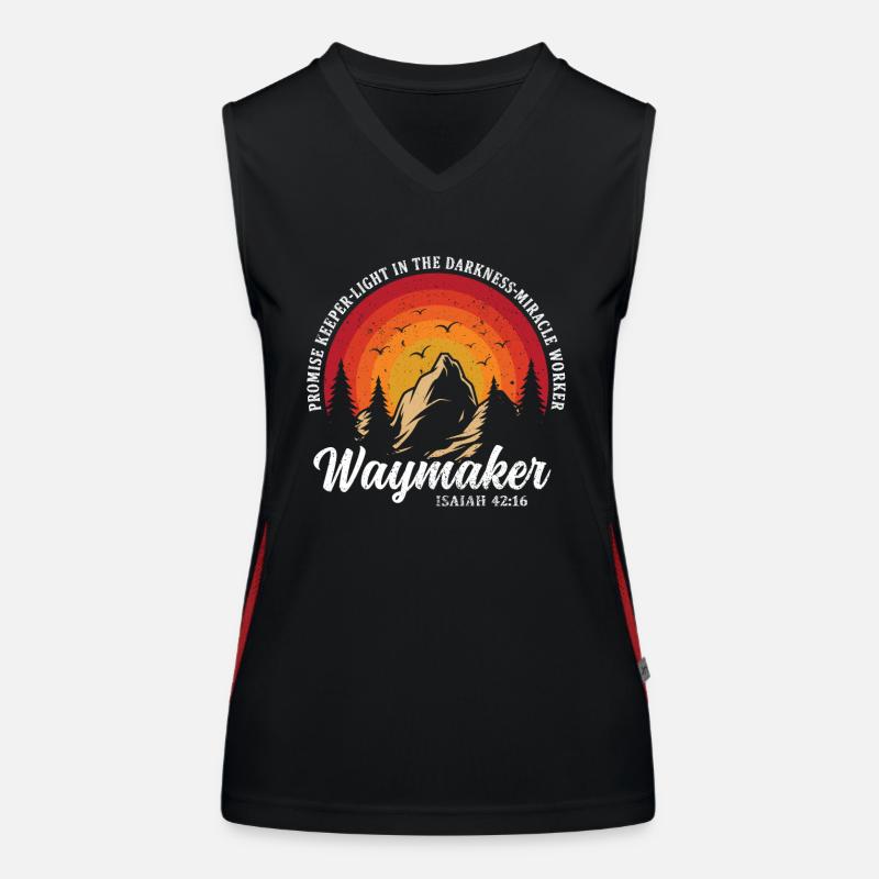 Waymaker Promise Keeper Faiseur de miracles Débardeur respirant contrasté Femme