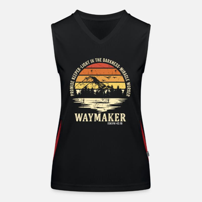 Waymaker Promise Keeper Faiseur de miracles Débardeur respirant contrasté Femme