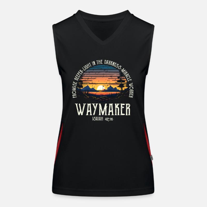 Waymaker Promise Keeper Faiseur de miracles Débardeur respirant contrasté Femme