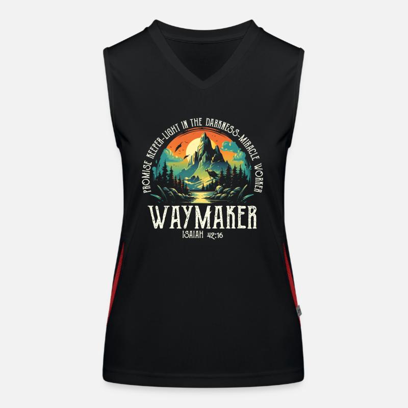 Waymaker Promise Keeper Faiseur de miracles Débardeur respirant contrasté Femme