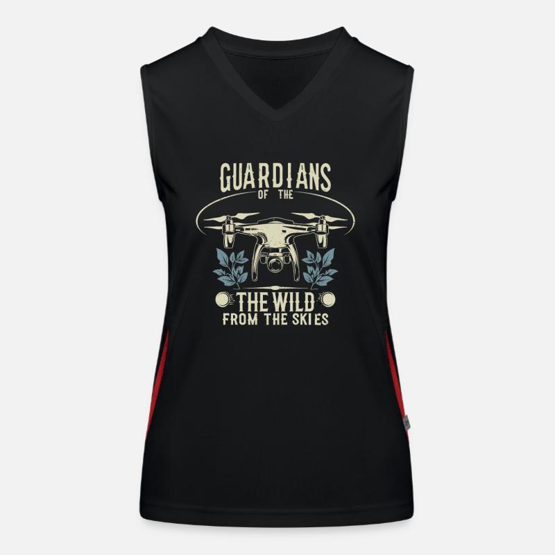 Drohne Pilot Opa Geschenkidee Alter Mann Mit Funktionelles Kontrast-Tank Top für Frauen