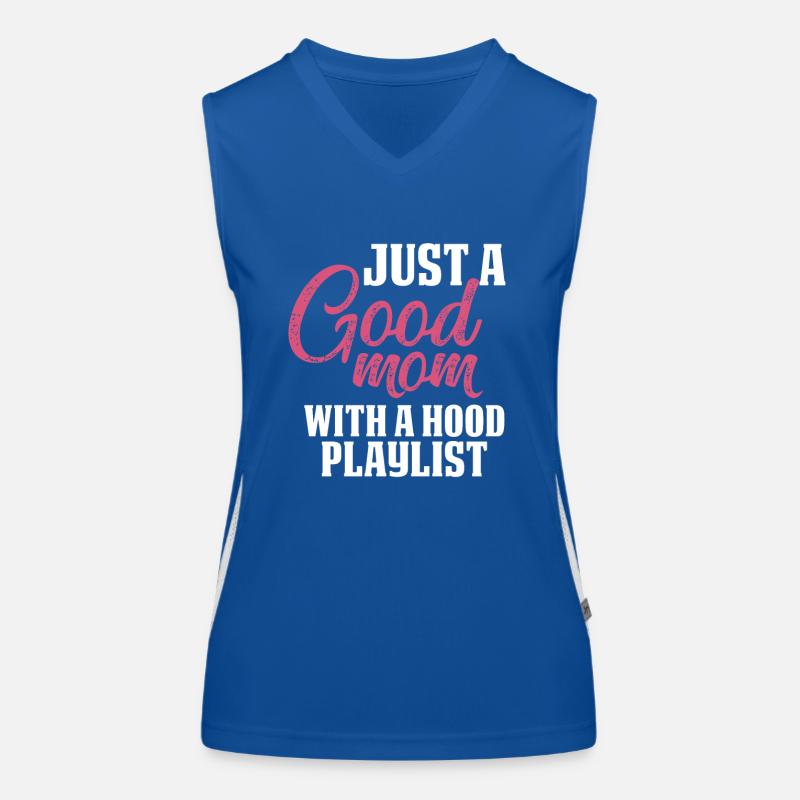 Nur eine gute Mutter mit einer Kapuze Playlist Lustig Funktionelles Kontrast-Tank Top für Frauen