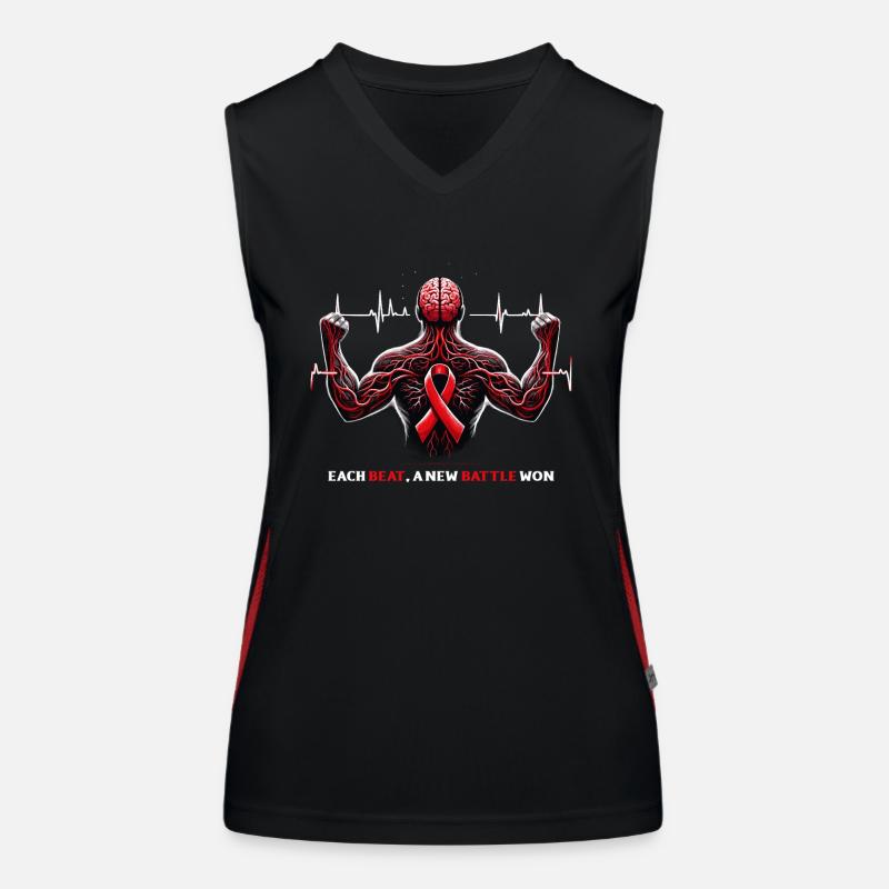Schlaganfall-überlebende Schlaganfall-bewusstsein Funktionelles Kontrast-Tank Top für Frauen