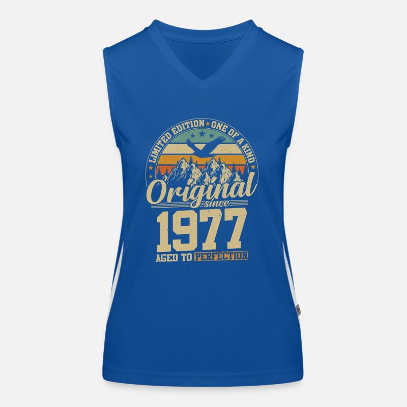 Birthday Joy 1977 Women's Functional Contrast Tank Top