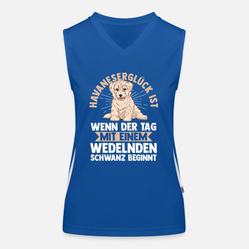 Dog Havanese Women's Functional Contrast Tank Top
