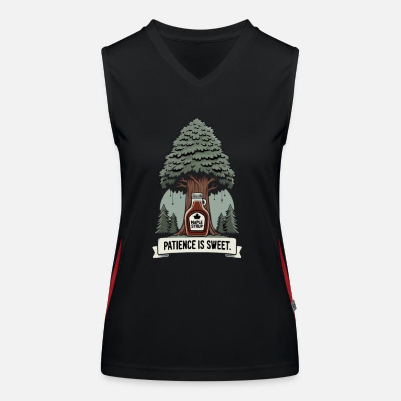 Sirop d’érable Canada Tradition et cônes Débardeur respirant contrasté Femme