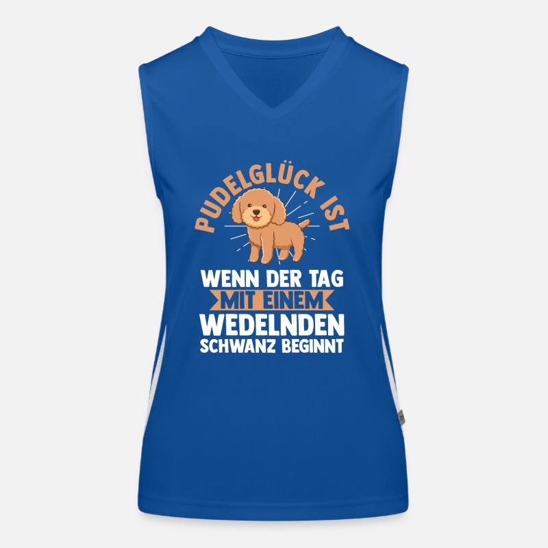 Dog Poodle Women's Functional Contrast Tank Top