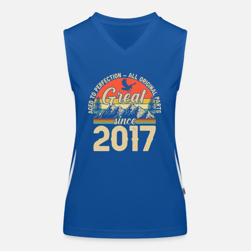Glücklicher 7. Geburtstag Funktionelles Kontrast-Tank Top für Frauen