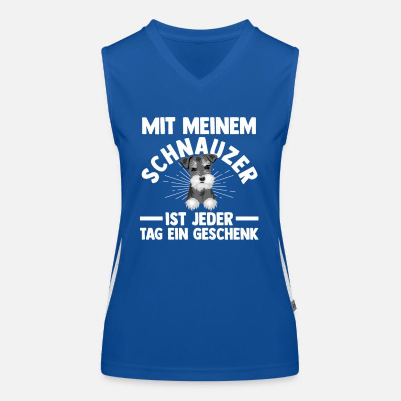 Riesenschnauzer Hund Schnauzer Funktionelles Kontrast-Tank Top für Frauen