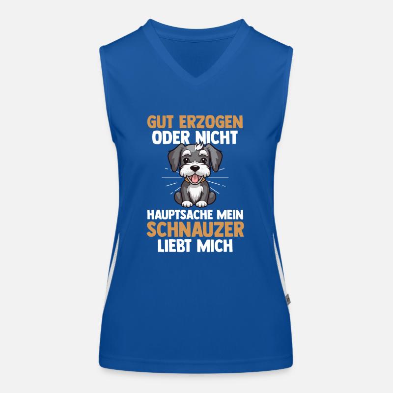 Riesenschnauzer Hund Schnauzer Funktionelles Kontrast-Tank Top für Frauen
