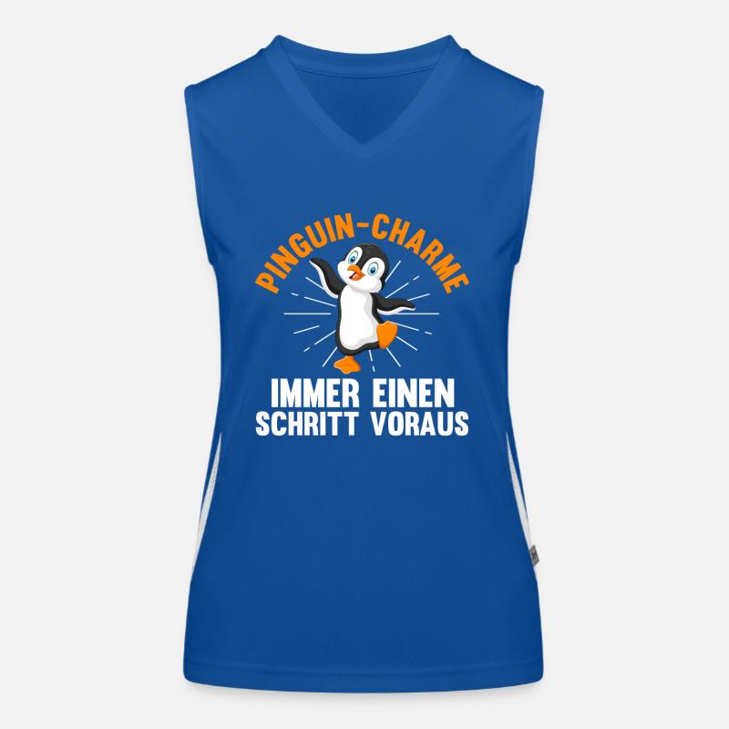 Süße Pinguin Funktionelles Kontrast-Tank Top für Frauen