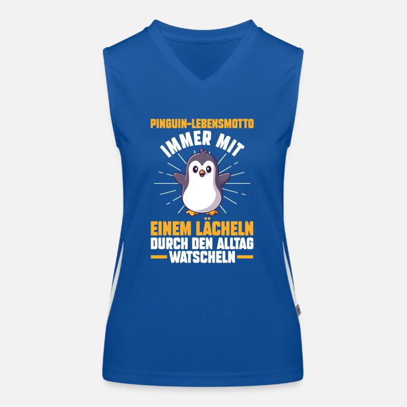 Cute Penguin Women's Functional Contrast Tank Top