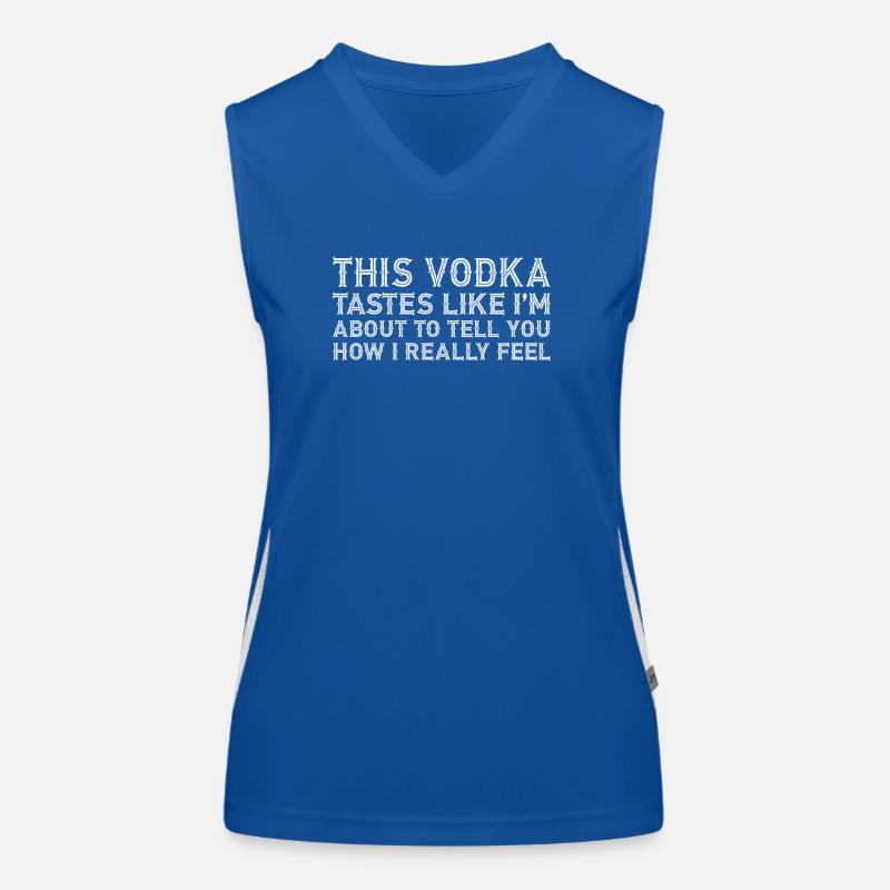 Cette vodka a le goût que j’aime vraiment boire de l’alcool Débardeur respirant contrasté Femme