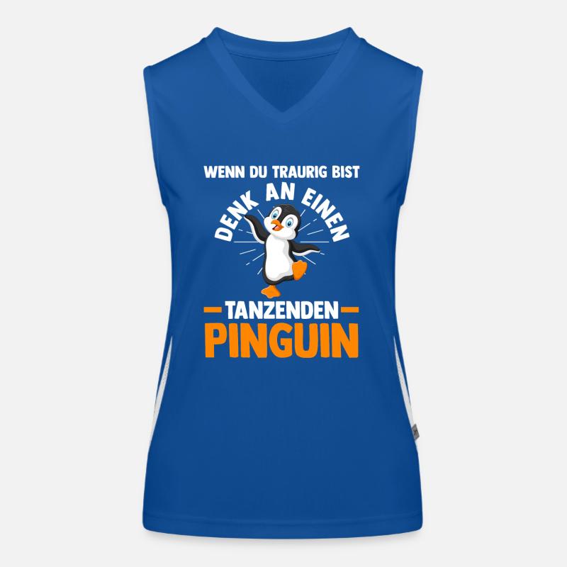 Süße Pinguin Funktionelles Kontrast-Tank Top für Frauen