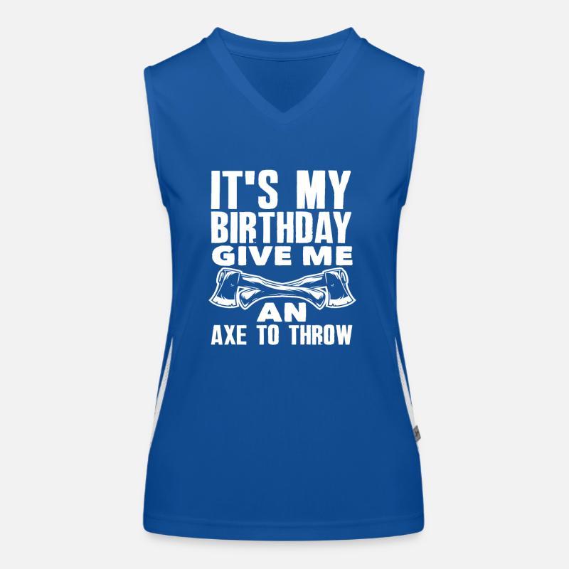 Axtwurf Axt Werfen Geburtstag Geschenk Funktionelles Kontrast-Tank Top für Frauen
