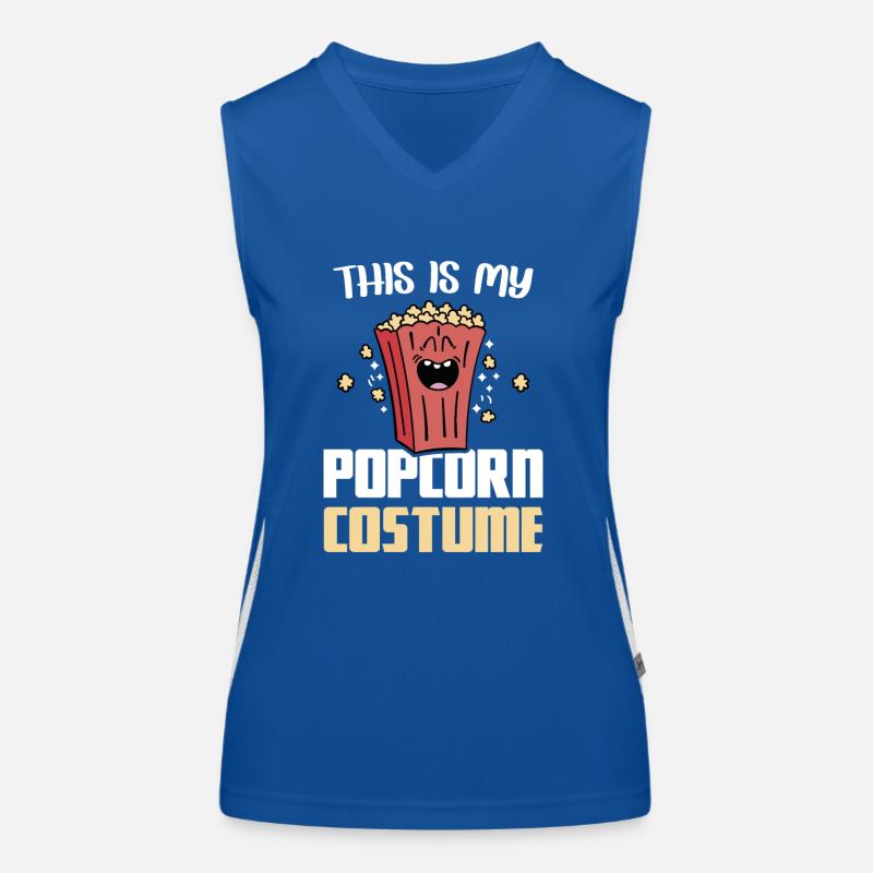 Costume de pop-corn Popcorn maïs soufflé Machine à pop-corn Débardeur respirant contrasté Femme