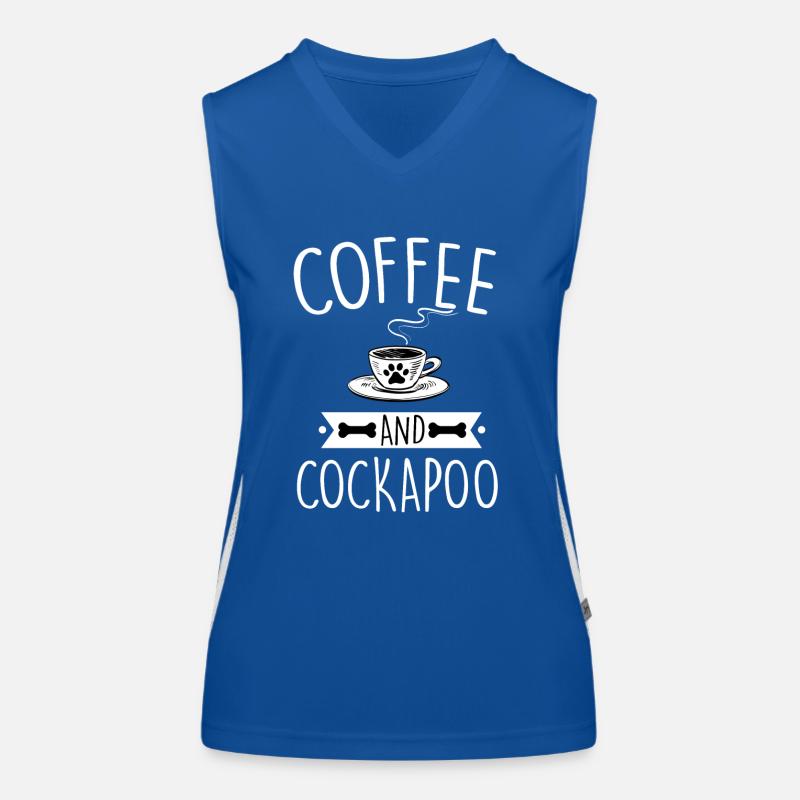 Cockapoo Et Café Cockerpoo Maman Papa Amant Débardeur respirant contrasté Femme