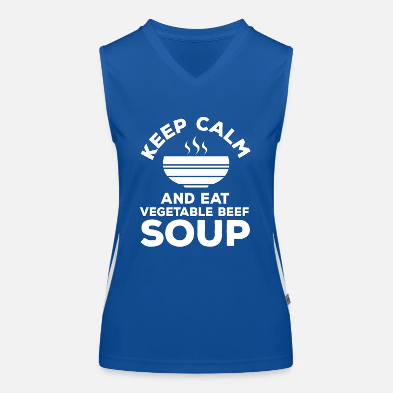 Slow CGeve soup with beef Women's Functional Contrast Tank Top