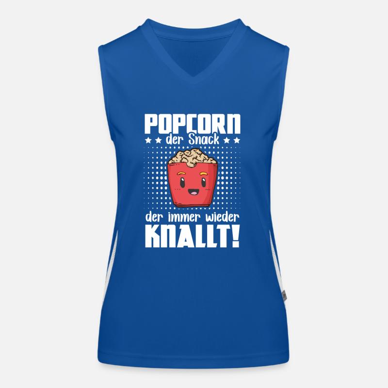 Popcorn Snack Knalt - Machine à pop-corn Soirée cinéma Débardeur respirant contrasté Femme